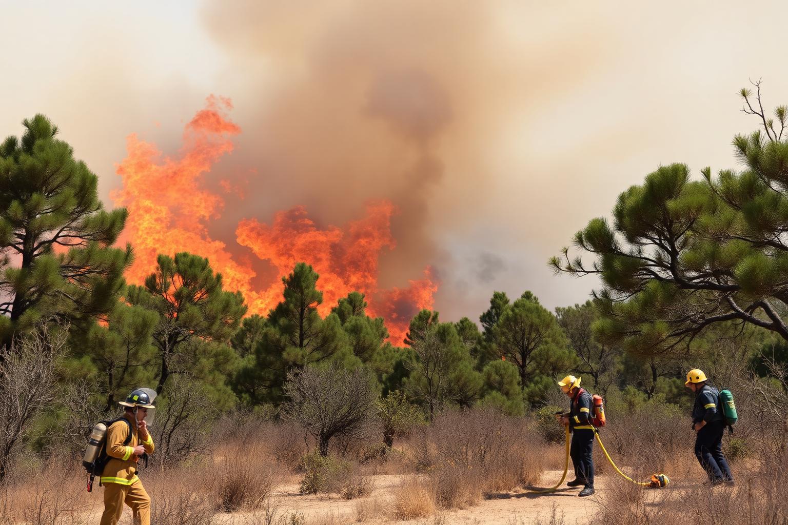 Großbrand bei Niebla in Huelva: 467 Menschen evakuiert, Feuer bedroht Provinz Sevilla