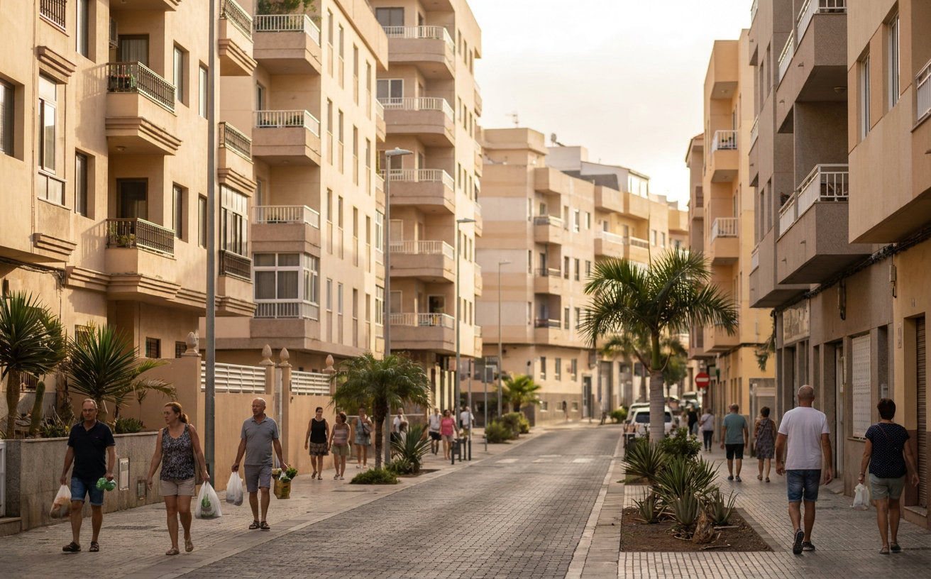 Mehrfamilienhäuser in Las Palmas de Gran Canaria, wo neue öffentliche Mietwohnungen geplant sind