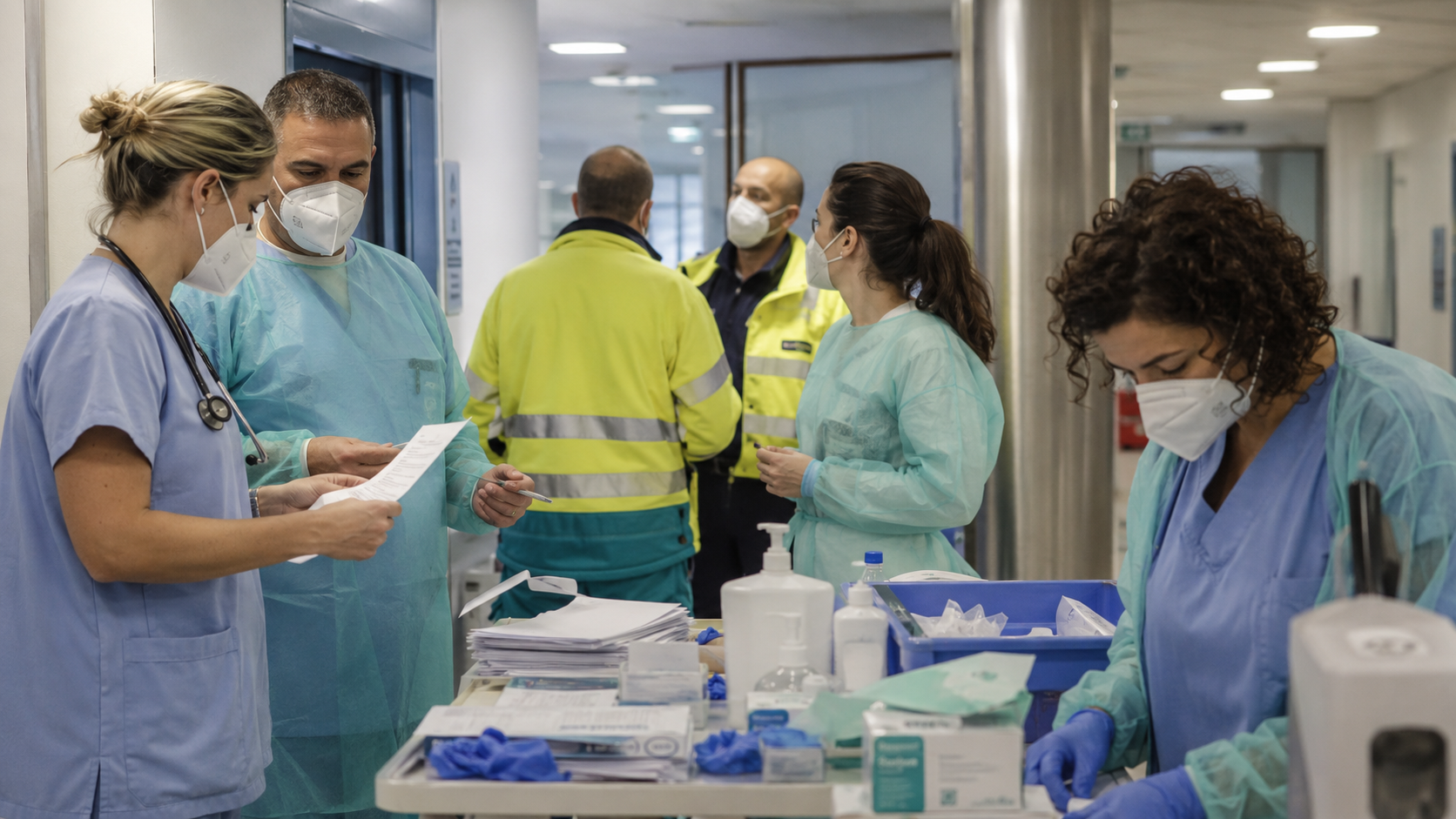 Medizinisches Personal in Madrid bereitet Schutzmaßnahmen nach bestätigtem Hantavirus-Fall vor