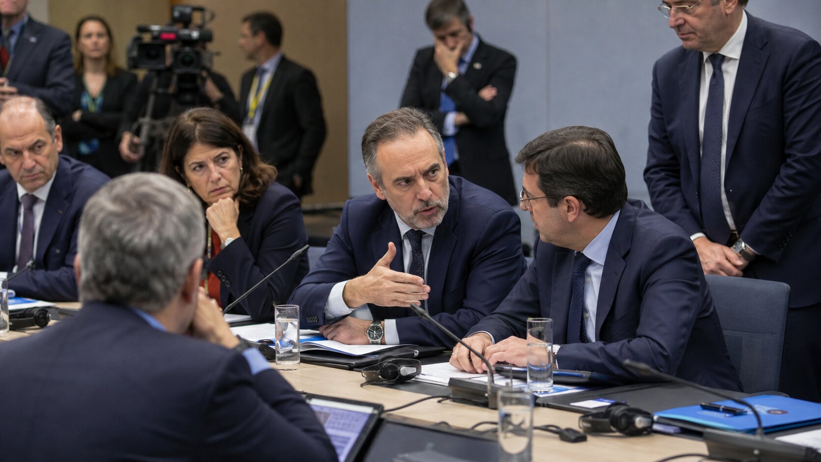 Diplomaten beraten bei einem internationalen Treffen über den Streit zwischen den USA und Spanien